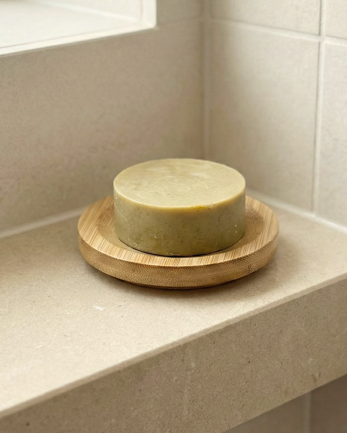 Round Bamboo Shampoo Dish