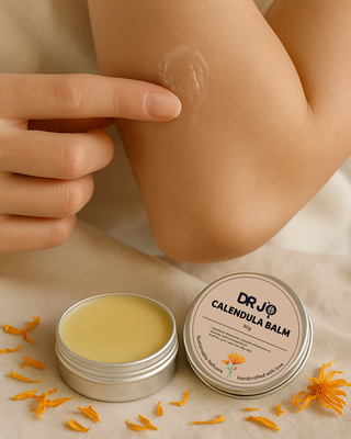 Natural calendula healing balm with shea butter