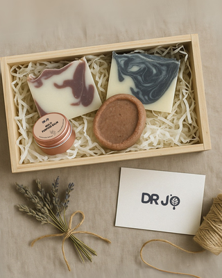 Handmade soap and solid shampoo gift set