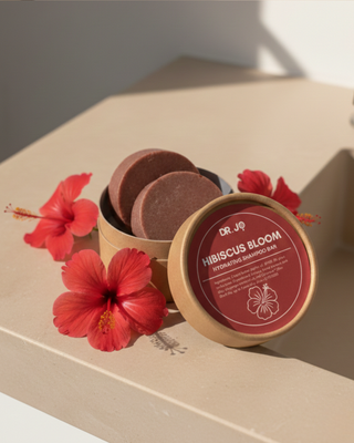 Hibiscus Bloom solid shampoo bar with natural ingredients