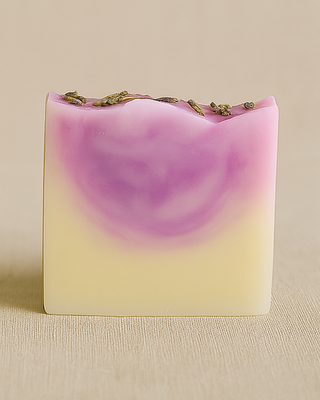 Himalayan Lavender soap creating creamy gentle lather