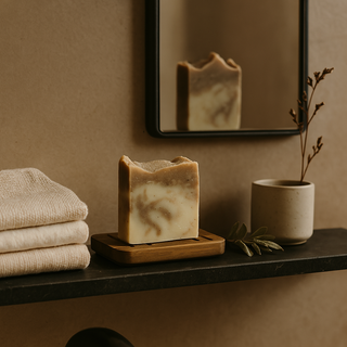 Mystic Palosanto soap with woody aroma and kaolin clay