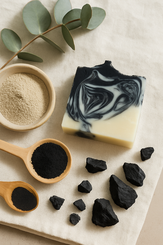 Natural charcoal soap foam for deep pore cleansing