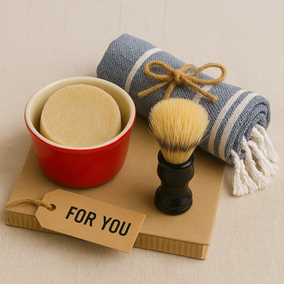 Organic Turkish cotton face towel for shaving