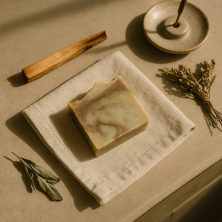 Mystic Palosanto natural soap bar with palo santo powder