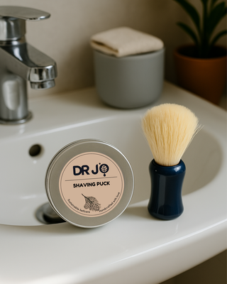 Handcrafted shaving soap and brush kit
